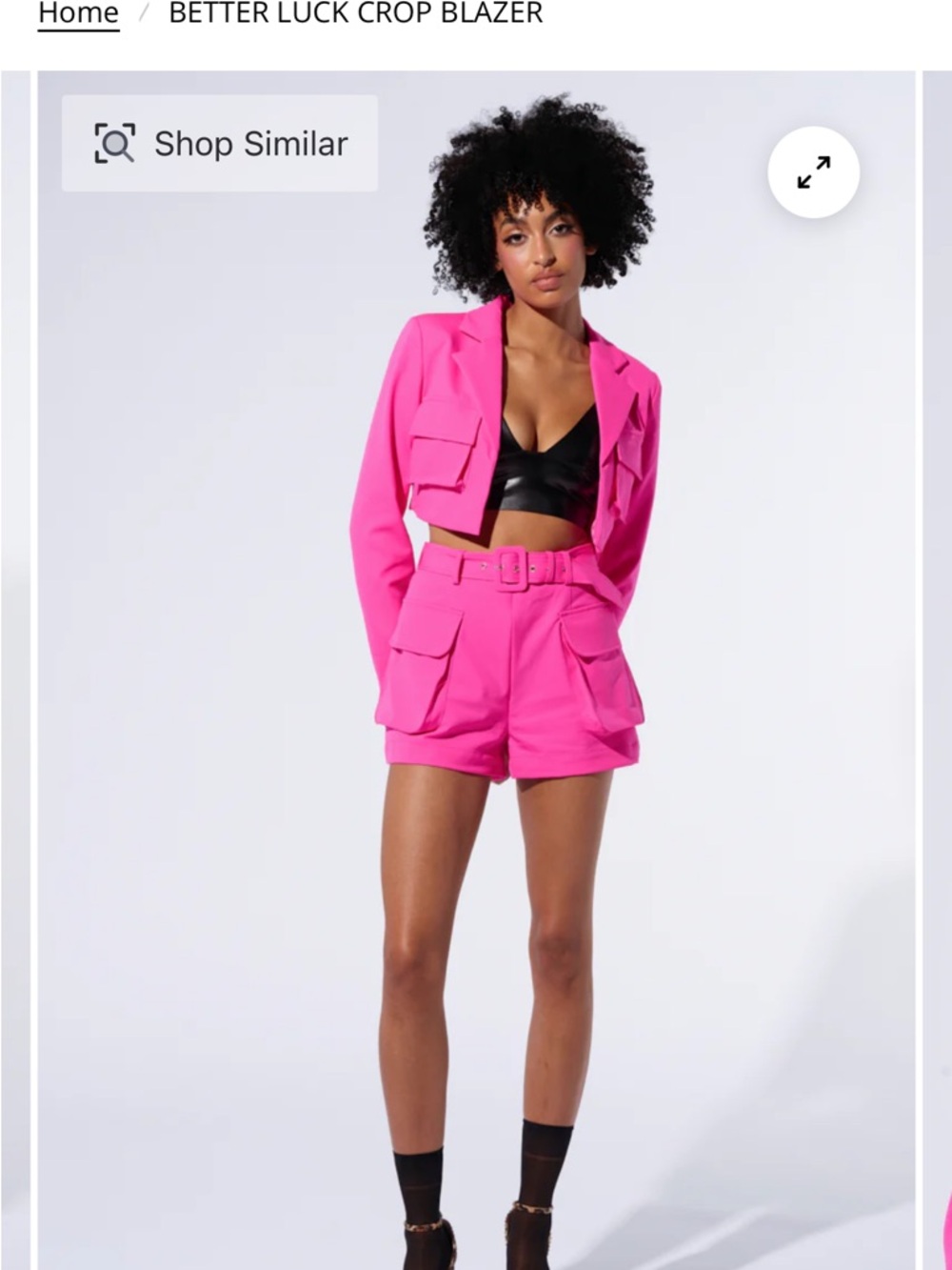 NWT AKIRA BETTER LUCK CROP BLAZER